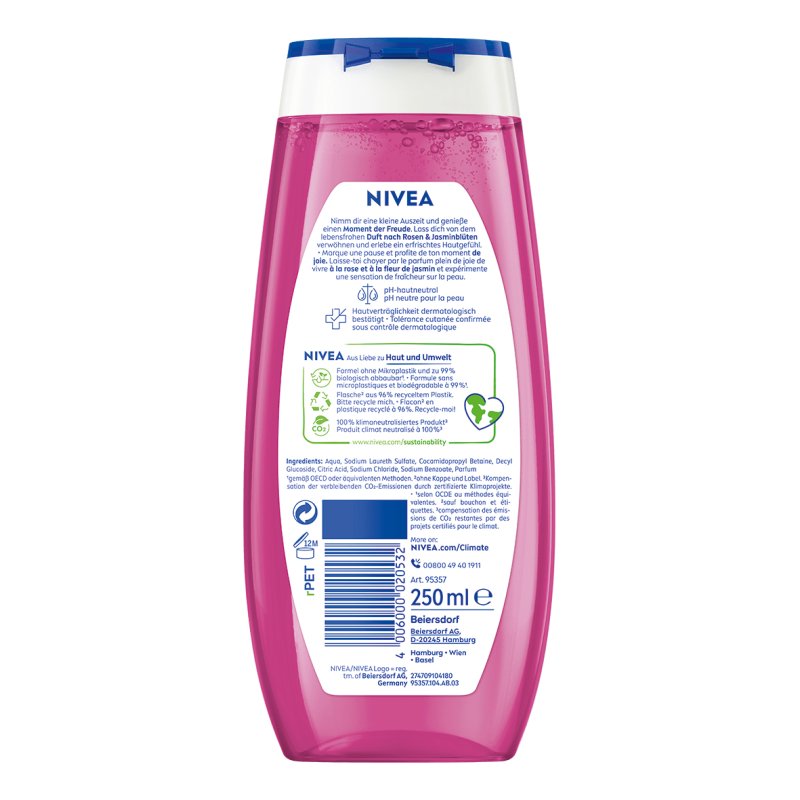 NIVEA Joy of Life 250 ml Gel douche Femmes Corps Floral