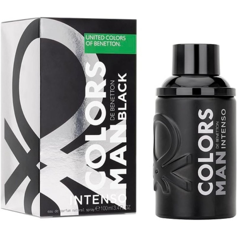 Benetton Black Intenso from United Colors Eau de Parfum for Men Long Lasting Young Modern and Intense Fragrance Amber