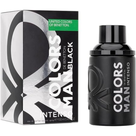 Benetton Black Intenso from United Colors Eau de Parfum for Men Long Lasting Young Modern and Intense Fragrance Amber