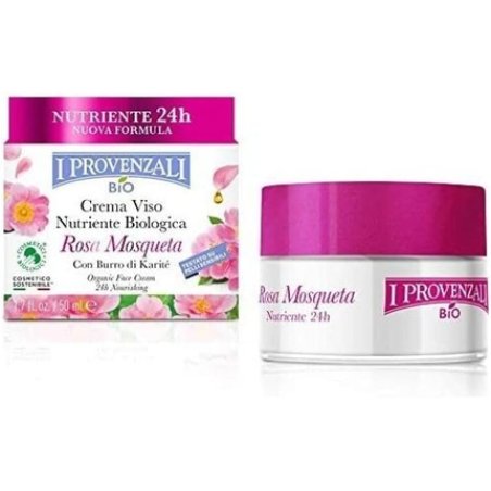 I Provenzali Mosqueta Rose Organic Nutrient Cream with Shea Butter 50ml