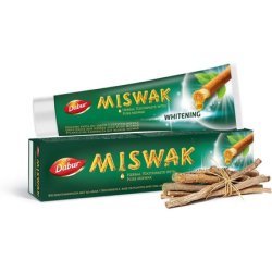 Dabur Miswak Herbal Whitening Toothpaste 100g for Strong Teeth & Brighter Smiles Natural Oral Care Enriched with Pure