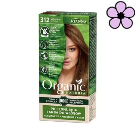 Joanna Naturia Organic Permanent Hair Dye Ammonia/PPD Free 312 Natural Blonde
