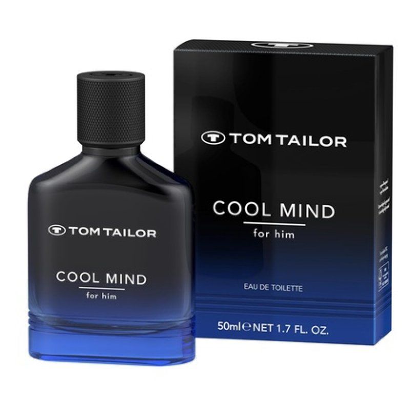 Tom Tailor Cool Mind 50ml Eau de Toilette for Men with Woody-Amber Notes Vegan Perfume with Cardamom, Cinnamon,