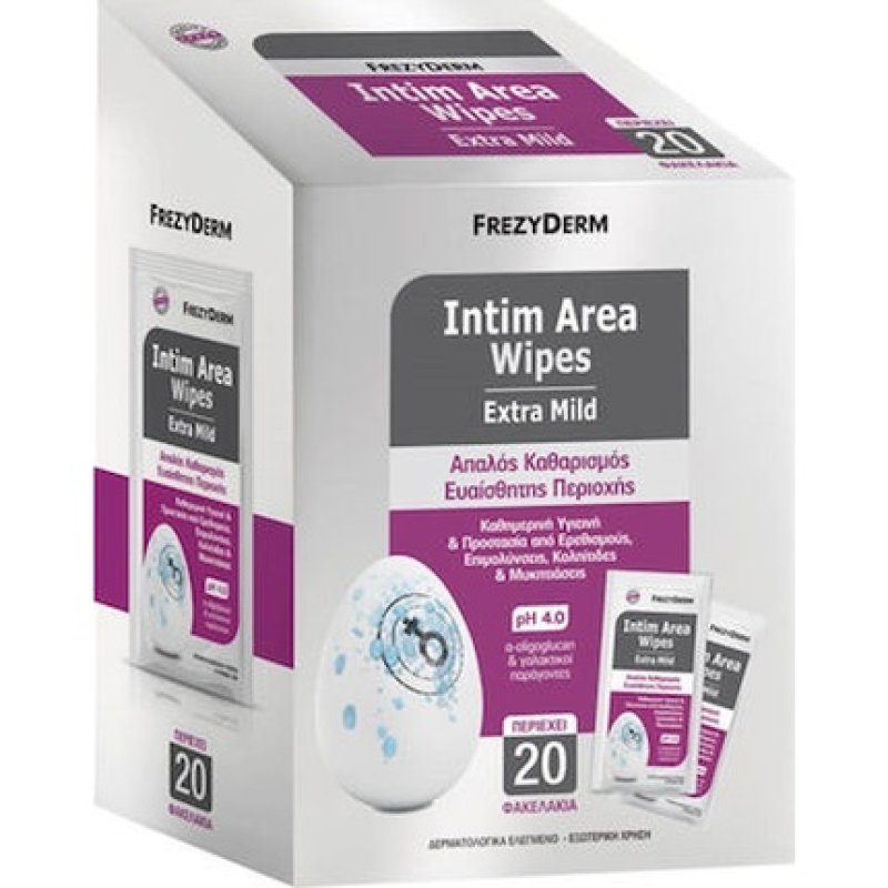 Frezyderm Intim Area Wipes Extra Mild - 20 Pieces