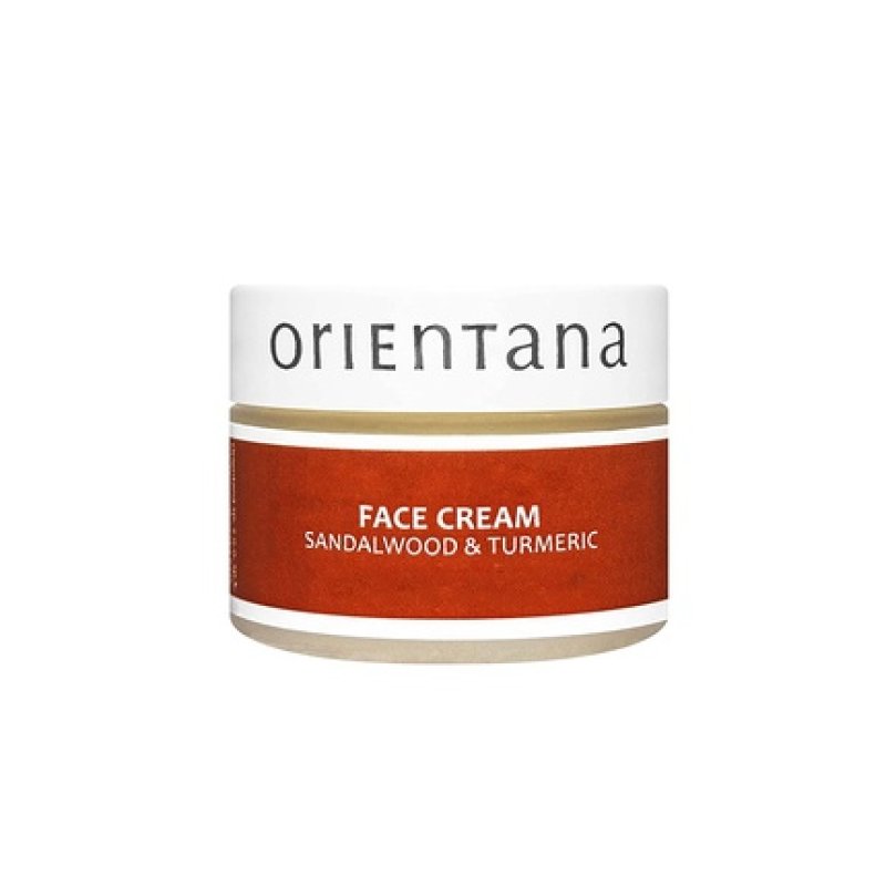 Orientana Sandalwood and Turmeric Face Cream 99.5% Natural Vegan Bio Anti-Aging Moisturizer 50g