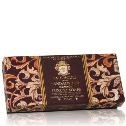 Fiorentino Patchouli and Sandalwood Soap 125g x 3