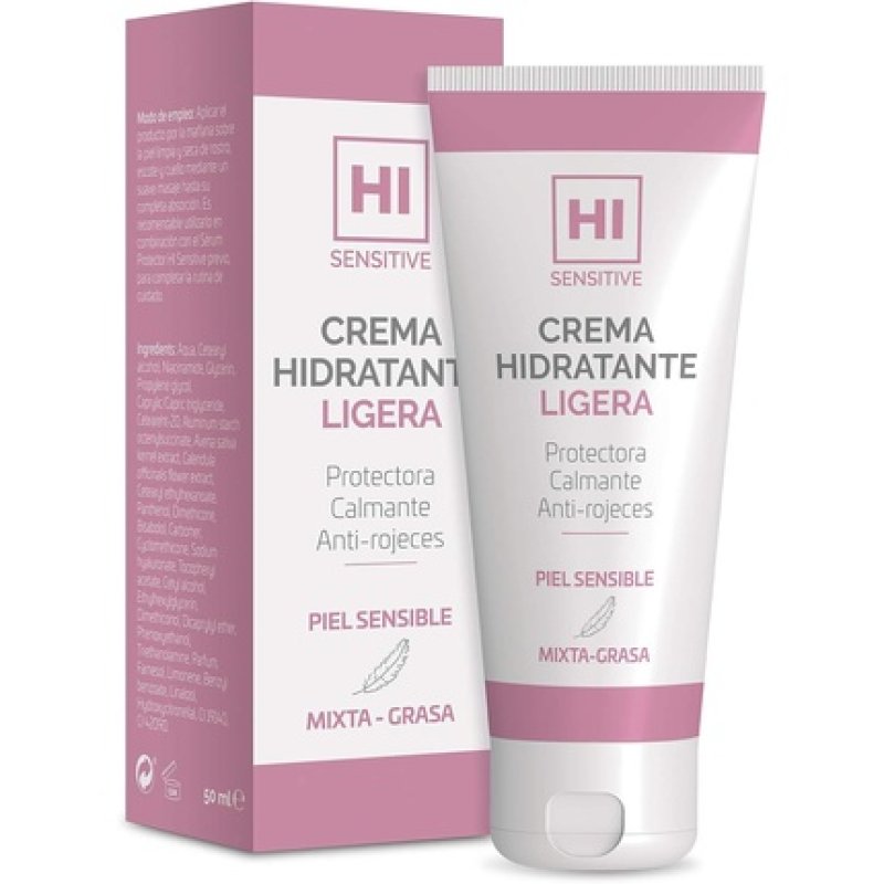 HI Sensitive Light Moisturizing Cream for Sensitive Combination and Oily Skin Protective Soothing and Anti Redness