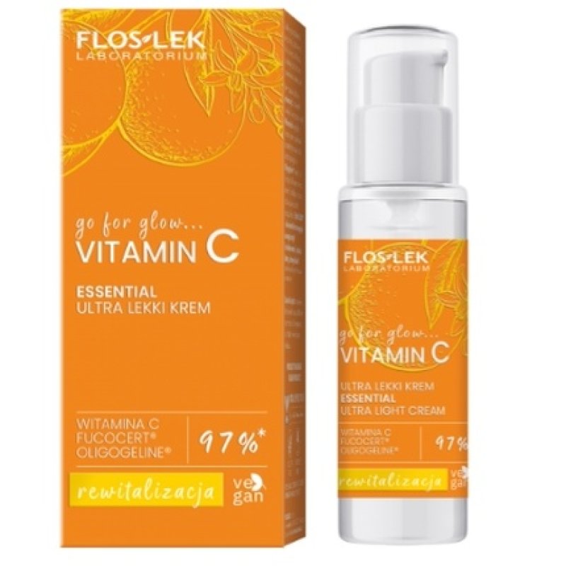 Floslek Laboratorium Go For Glow Vitamin C Ultra Light Cream For Day And Night 30 Ml