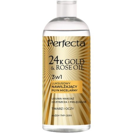 Perfecta 24k Gold Rose Oil Micellar Liquid 400ml - Cleansing And Hydrating