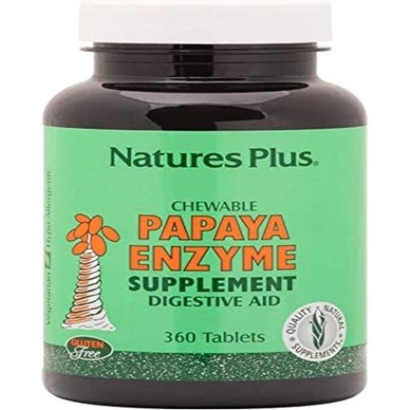 NaturesPlus Papaya Enzyme All Natural Digestive Aid Supplement 360 Chewable Tablets 6mg Papain