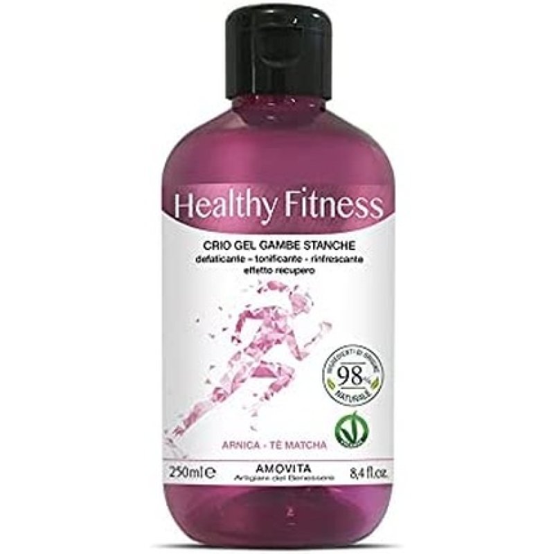 Amovita Healthy Fitness Woman Cryo Gel for Tired Legs with Arnica and Matcha Tea 250ml