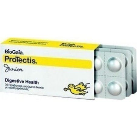 Biogaia Protectis Junior Chewable Probiotic Supplement With Strawberry Flavor - 30 Chewable Tablets