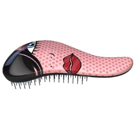 Hair Brush with Red Lip / Eye Handle
