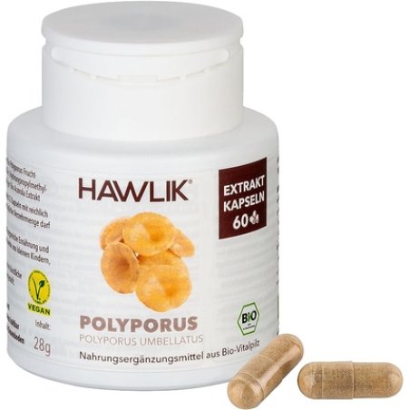 HAWLIK Polyporus Extract Capsules with Vitamin C 60 Capsules