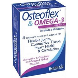 Health Aid Osteoflex Omega 3 750mg - Dual Pack With 30 Capsules And 30 Tablets