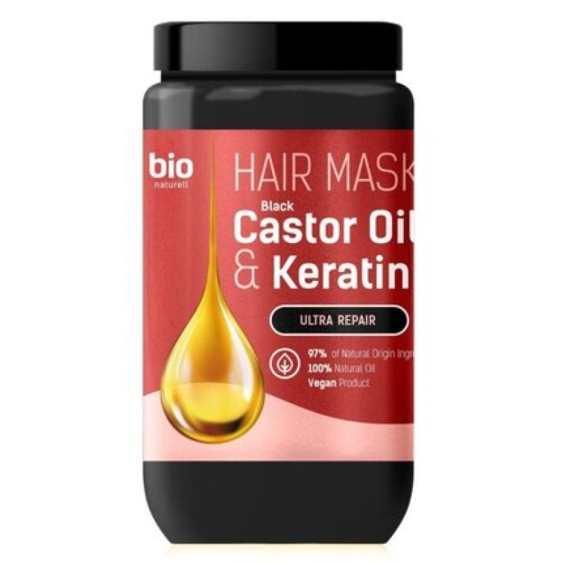 Hair Mask with Black Castor Oil and Keratin 946ml Bio Na