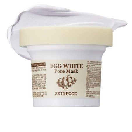 SKINFOOD Egg White Pore Mask 120g Clay Mask Pore Tightening Exfoliator Sebum Absorption Hydra Exfoliant 4.23 oz