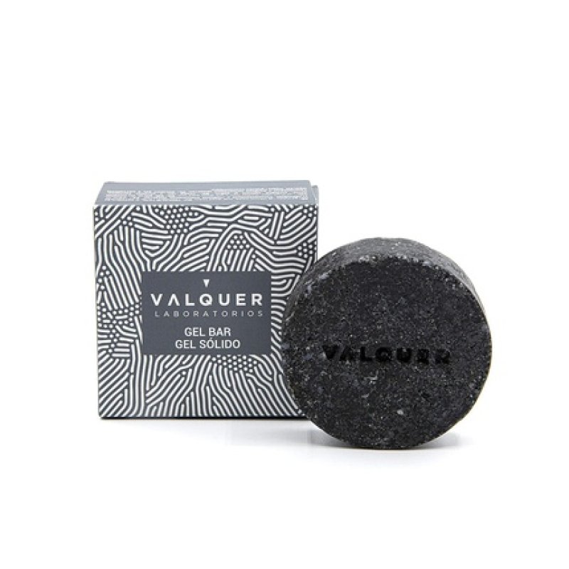 Valquer Laboratorios Válquer Solid Body Gel with Activated Charcoal for Soothing and Deep Cleansing of Skin 50g