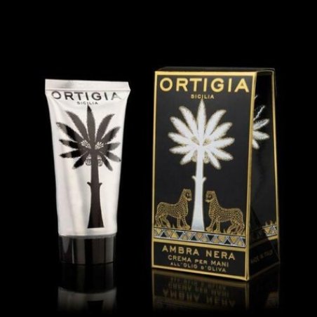 Ambra Nera Scented Hand Cream by Ortigia Sicilia Amber Olive Oil Aloe 80ml