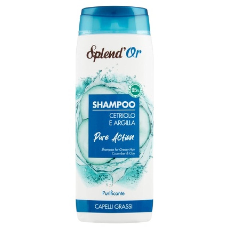 Splendor Splend Or Shampoo Cucumber And Clay Pure Action Purifying 300 Ml