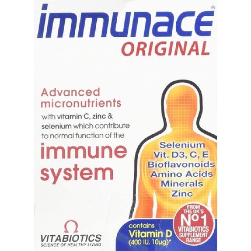 Vitabiotics Immunace with Betacarotene Vitamins and Minerals 30 Tablets