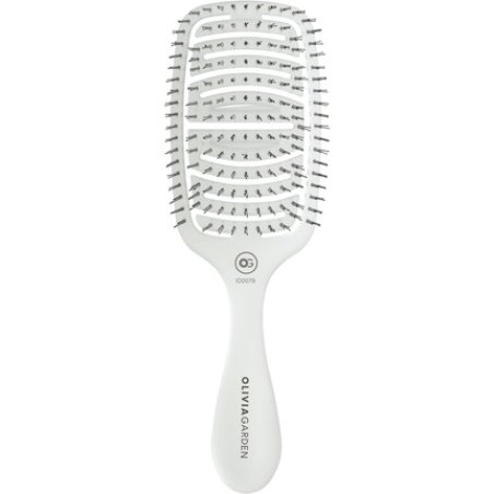 Olivia Garden Essential Care Flex Fine Hair Bristles Ice White Hair Brush Detangler