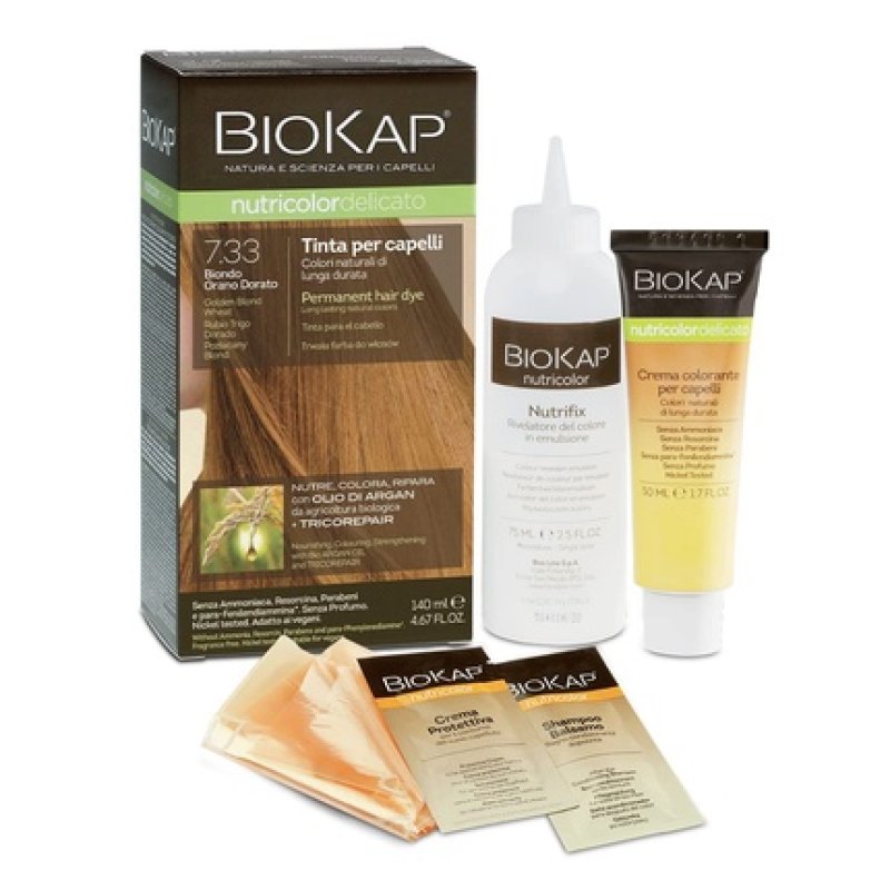 BioKap Nutricolor Sensitive Hair Dye Shade 7.33 Golden Blonde - 1 Pack