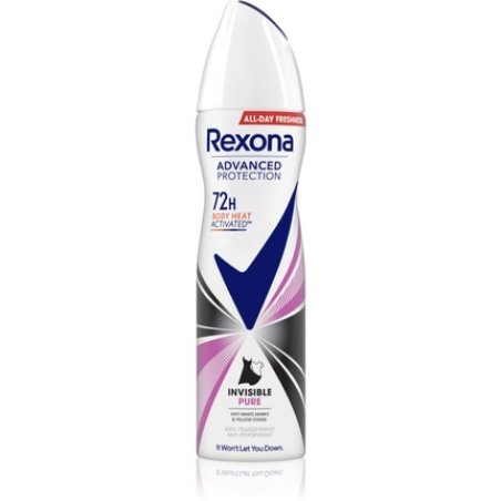 Rexona Advanced Protection Invisible Pure Antiperspirant - 72 hours, 150 ml