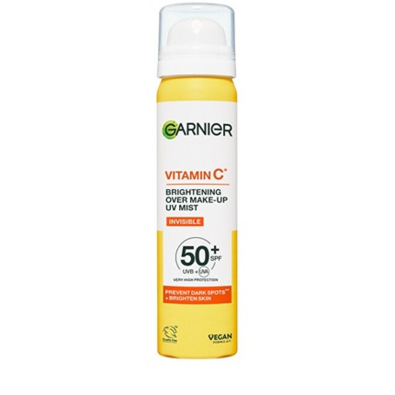 Garnier Brightening Over Make-Up Uv Mist Spf 50 With Vitamin C, 75 Ml