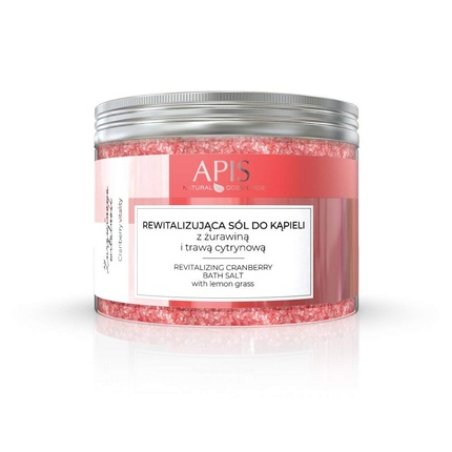 APIS Cranberry Vitality Revitalizing Bath Salt with Cranberry and Lemongrass 650g