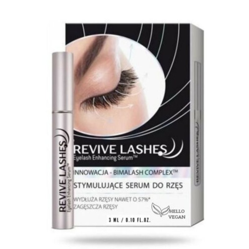 Revive Lashes Active Eyelash Serum 3ml 0.10 fl.oz. Bimalash Complex Vegan Free