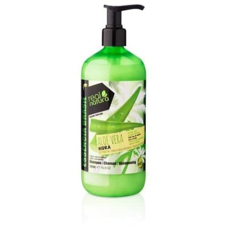 Real Natura Aloe Vera Hydra Shampoo without Salt 500ml Moisturizes and Adds Natural Smoothness to Your Hair