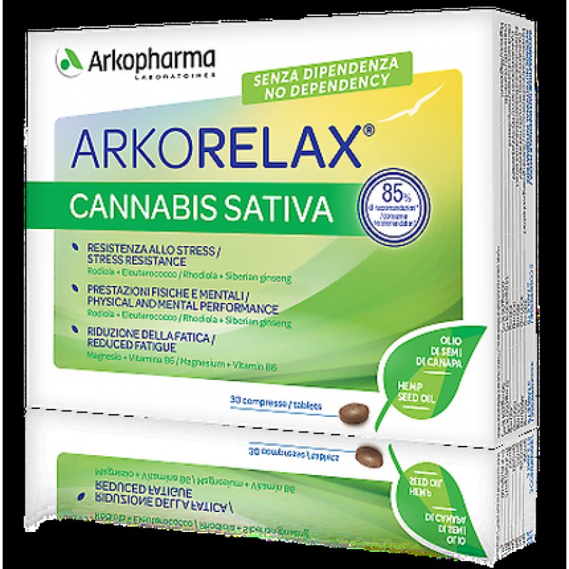Arkorelax Cannabis Sativa Arkopharma 30 Tablets