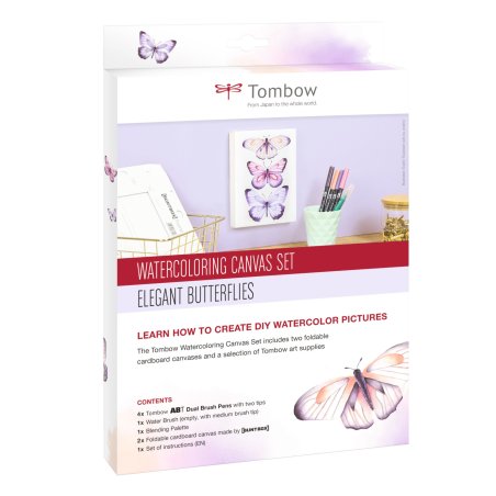 Tombow - Watercoloring Canvas set Butterflies