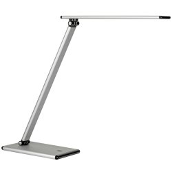 UNiLUX Lampe de bureau à LED TERRA, couleur: gris métallisé