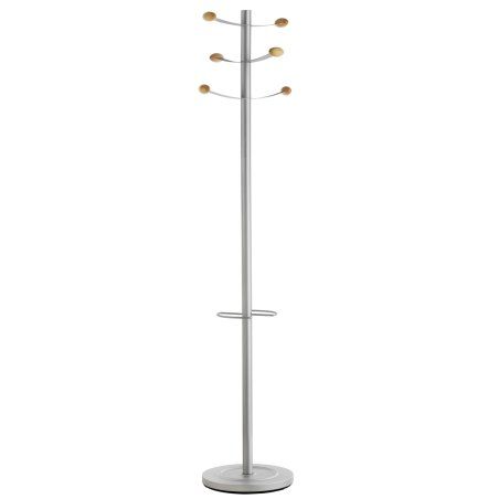 Unilux Bouquet coat rack Floorstanding 6 hook(s) Grey, Wood