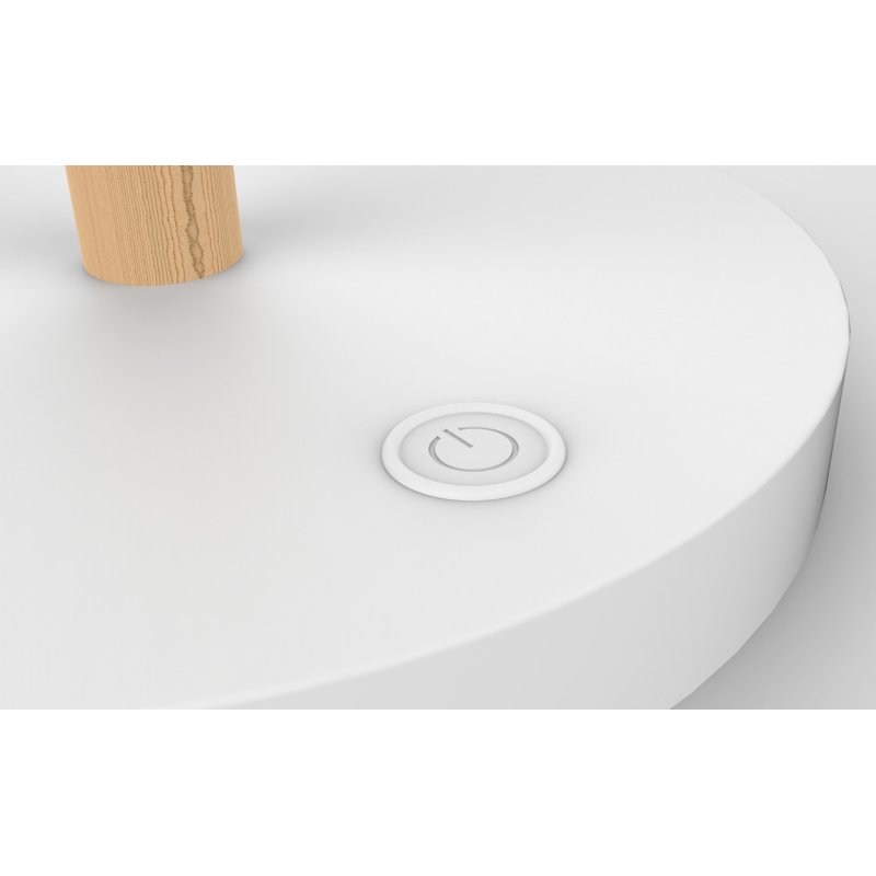 Unilux Vicky lampe de table 11 W LED Hêtre, Blanc