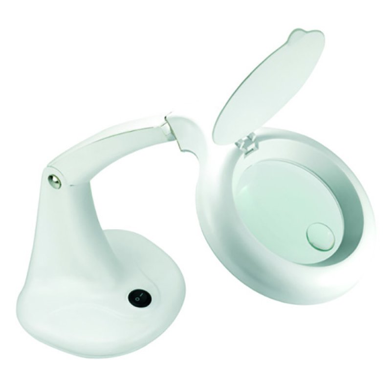 UNiLUX Lampe loupe à LED MINI ZOOM, avec 2 lentilles, blanc