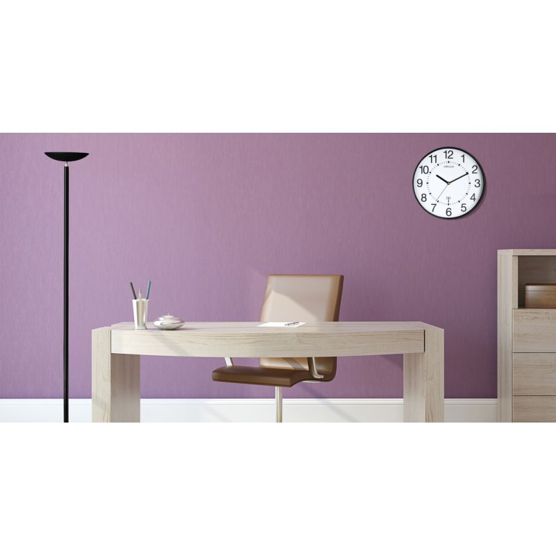 Unilux WAVE Horloge atomique Rond Noir