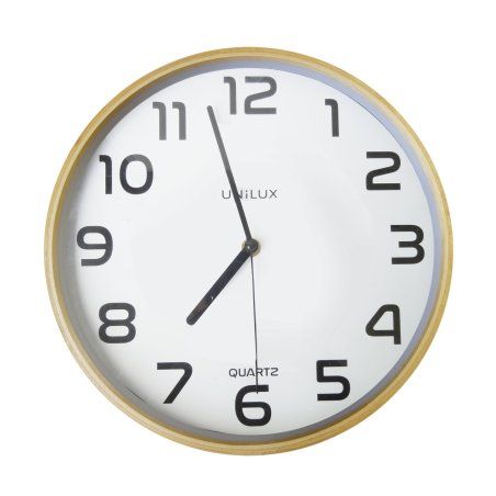 Unilux Baltic Horloge à quartz Rond Bois
