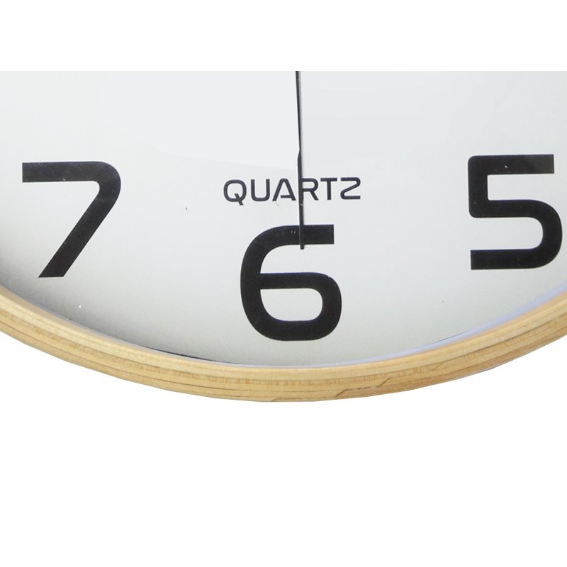 Unilux Baltic Quartz clock Round Wood