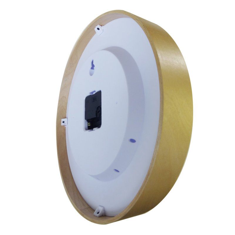 Unilux Baltic Horloge à quartz Rond Bois