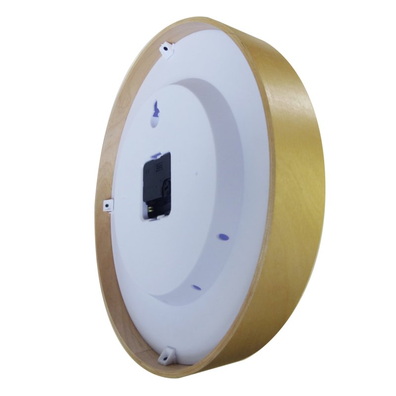 Unilux Baltic Quartz clock Round Wood