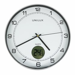 Unilux 400094592 wall/table clock Quartz clock Round Metallic, Silver