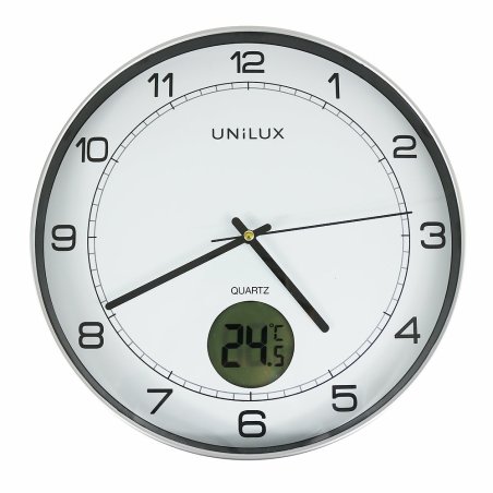 Unilux 400094592 wall/table clock Quartz clock Round Metallic, Silver