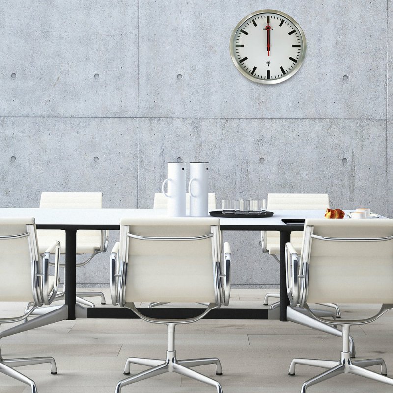 Unilux 400124567 Horloge murale et de table Horloge radio-pilotée Rond Gris, Métallique