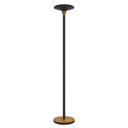 UNiLUX Lampadaire à LED BALY BAMBOO, dimmable, noir-bambou
