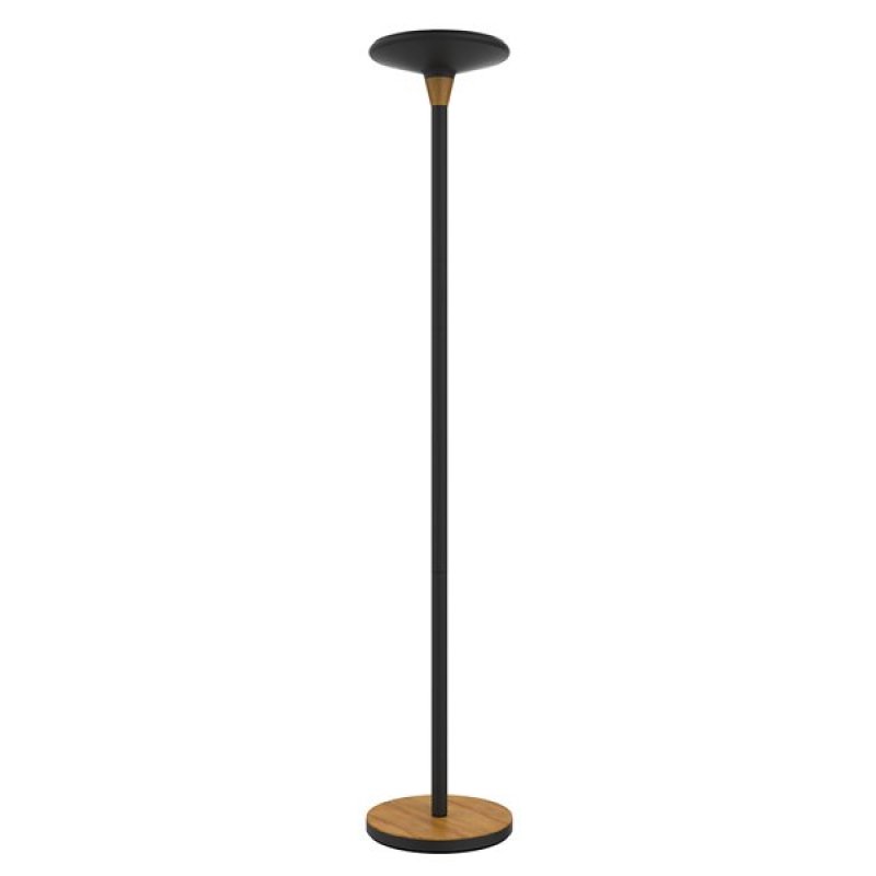 UNiLUX Lampadaire à LED BALY BAMBOO, dimmable, noir-bambou
