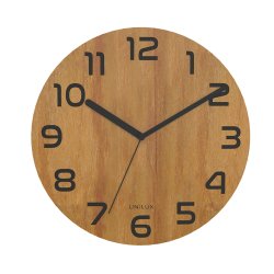 UNiLUX Horloge murale / à quartz PALMA Bamboo, bambou noir