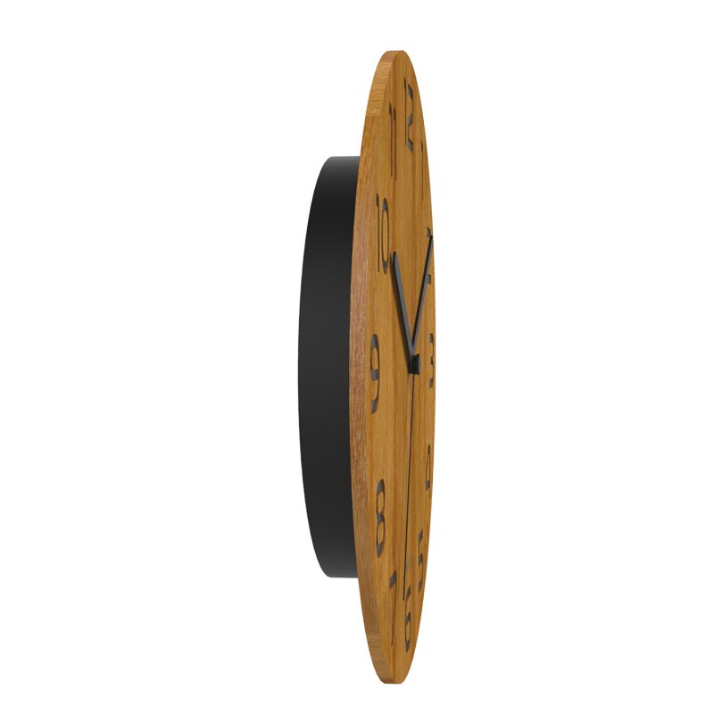 UNiLUX Horloge murale / à quartz PALMA Bamboo, bambou noir